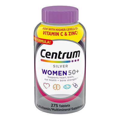 Centrum Silver Women's Multivitamin & Multimineral Supplement Tablets, 275 Ct