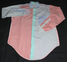 Vintage Brooks Brothers Makers Men's Fun Shirt Crazy Stripe USA, Size 15.5 L.S.