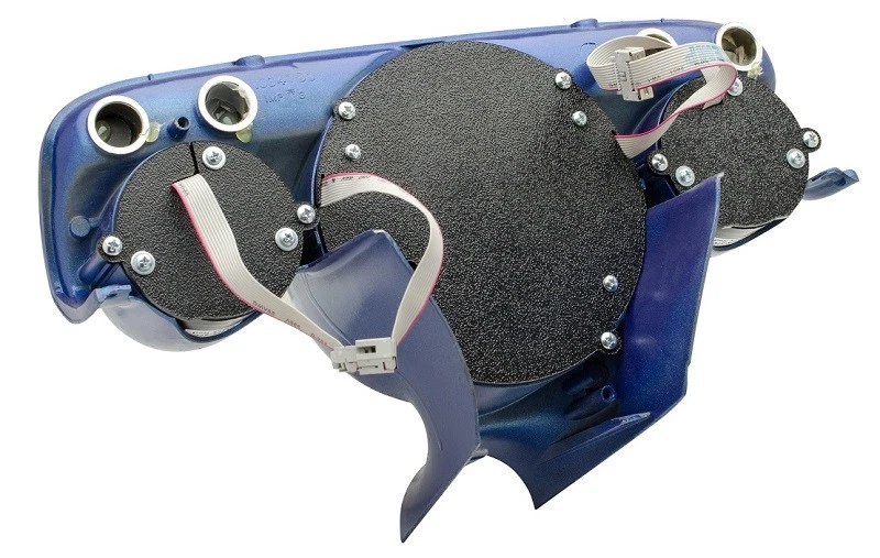 Dakota Digital 1957 Chevy Coche Sistema de Calibre Analógico Fibra de Carbono Azul VHX-57C-C Foto 4 de 4