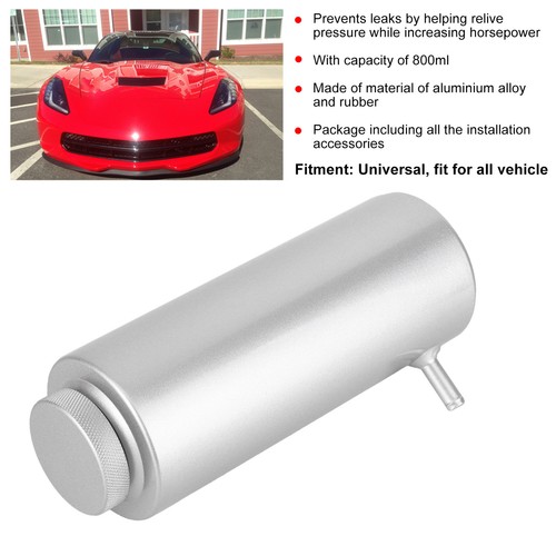 (Silver)Coolant Overflow Tank - Universal Car Radiator Coolant Tank 800ml - Picture 6 of 12