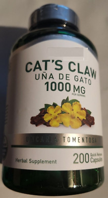 Cat's Claw Capsules 1000mg 180 Caps Non-GMO/Gluten Free /No Preservatives