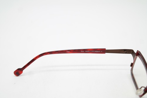 Glasses Theo Belgium Martin 2 Wine Red Bronze Square Eyeglass Frame New - Picture 5 of 6