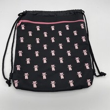 Horizon Dance Small Ballet Backpack Bag Black W/Pink Ballet Slipper Embroidery