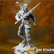 Monster Slayer Ranger Dnd Mini | Rugged Human Sword Fighter Mini | By DM Stash