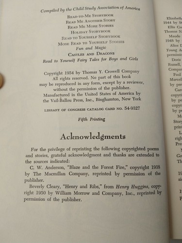 Vintage 1954 Read to Yourself Storybook Child Study Assoc of America HC - Foto 7 di 7