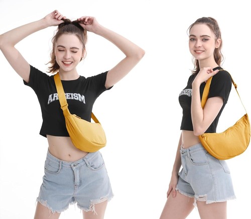 Travel Crossbody Bag Sling Dumpling Bag Small Shoulder Bag Purse Casual Handbag - Picture 15 of 34