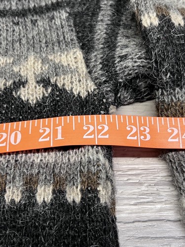 Vintage Pure Wool Cardigan Icewear Mens Button Front Sweater Size S Gray Black - 第 6/7 張圖片
