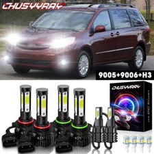 For Toyota Sienna 2004 2005 6x Combo Led Hilo Beam Headlight Fog Light Bulbs For Toyota Sienna 2004 2005 6x Combo Led Hilo Beam Headlight Fog Light Bulbs