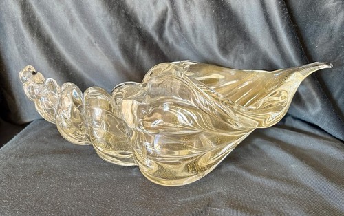 SCULTURA CORNUCOPIA, VETRO, TOSO MURANO, XX SECOLO