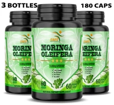 Moringa Oleifera 10,000mg LEAF EXTRACT Anti Ageing Weight Loss Organic PillS 180