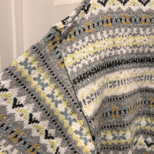 American Eagle Fair Isle Sweater Women's Oversized Size M Cabincore Cottage NWT - Picture 3 of 8