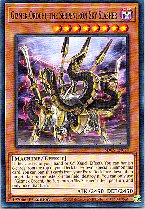 Gizmek Orochi, The Serpentron Sky Slasher SDCS-EN020 Yu-Gi-Oh