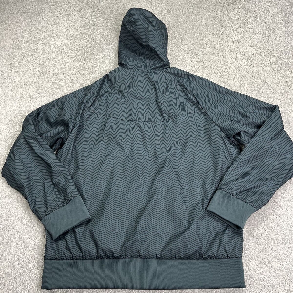 Nike Cortez Windrunner Hooded Jacket Mens XL Gray Stripes Nike Cortez Windrunner Hooded Jacket Mens XL Gray Stripes