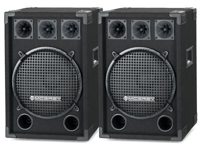 Paar 12'' (30 cm) DJ PA Lautsprecher Disco Bass Subwoofer System Boxen Set 1200W