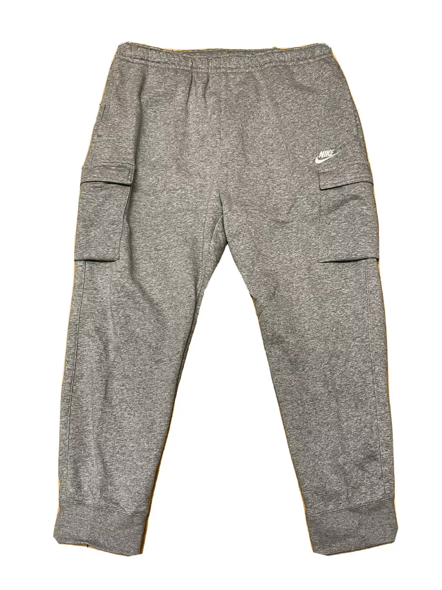 Nike Mens Fleece Cargo Pants - Grey