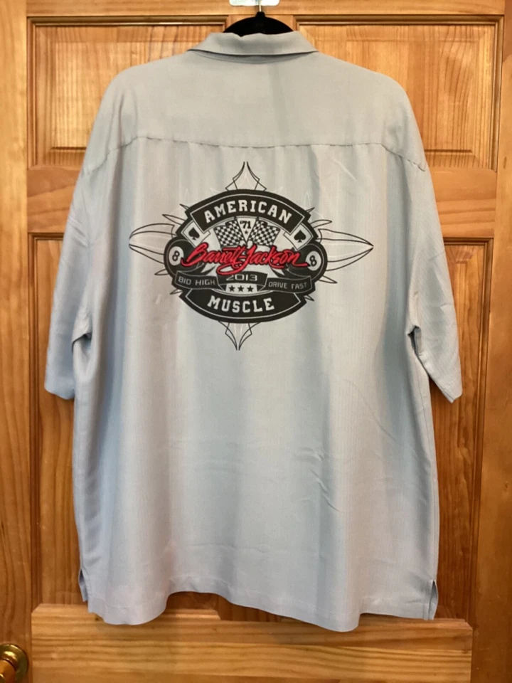Barrett Jackson 2XL Men’s Shirt Embroidered Short Sleeve Button Up XXL - Image 2 of 4