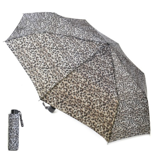 MINI PARAGUAS CON IMPRESIÓN LEOPARDO SUPER MINI COMPACTO BOLSO PLEGABLE NEGRO NUEVO | eBay