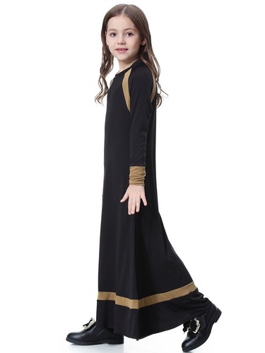 Niños Niñas Batas Largas Musulmanas Pavo Kaftan Abaya Escuela Oración Vestidos Islámicos - Imagen 97 de 100