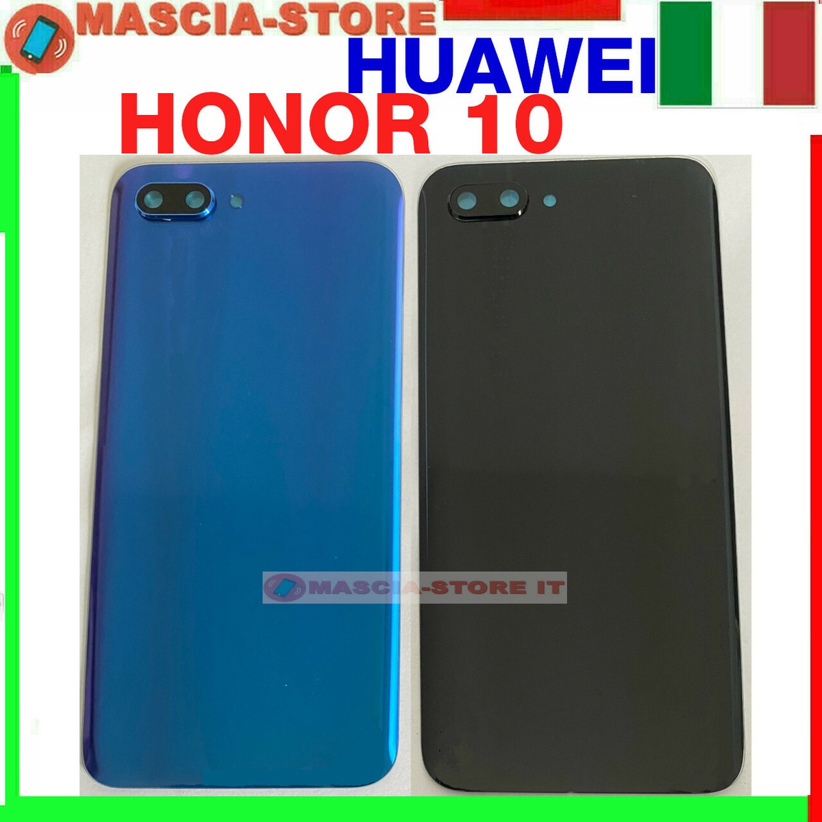 HUAWEI SCOCCA POSTERIORE ORIGINALE HONOR 10 COL L29 NERO BACK Cover Vetro - Foto 6