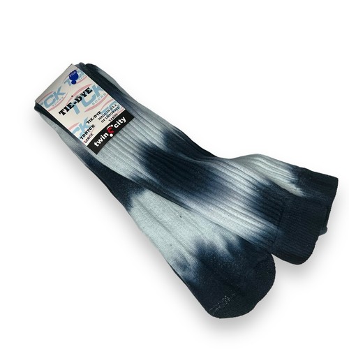 TCK Tie Dye Multisport Tube Socks Soccer Softball Size Large Navy Blue 2 Pair - Picture 2 of 3