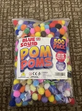 Pom Poms for Crafts w/ Googly Eyes 500pcs by Incraftables (1 inch Color Pompoms)