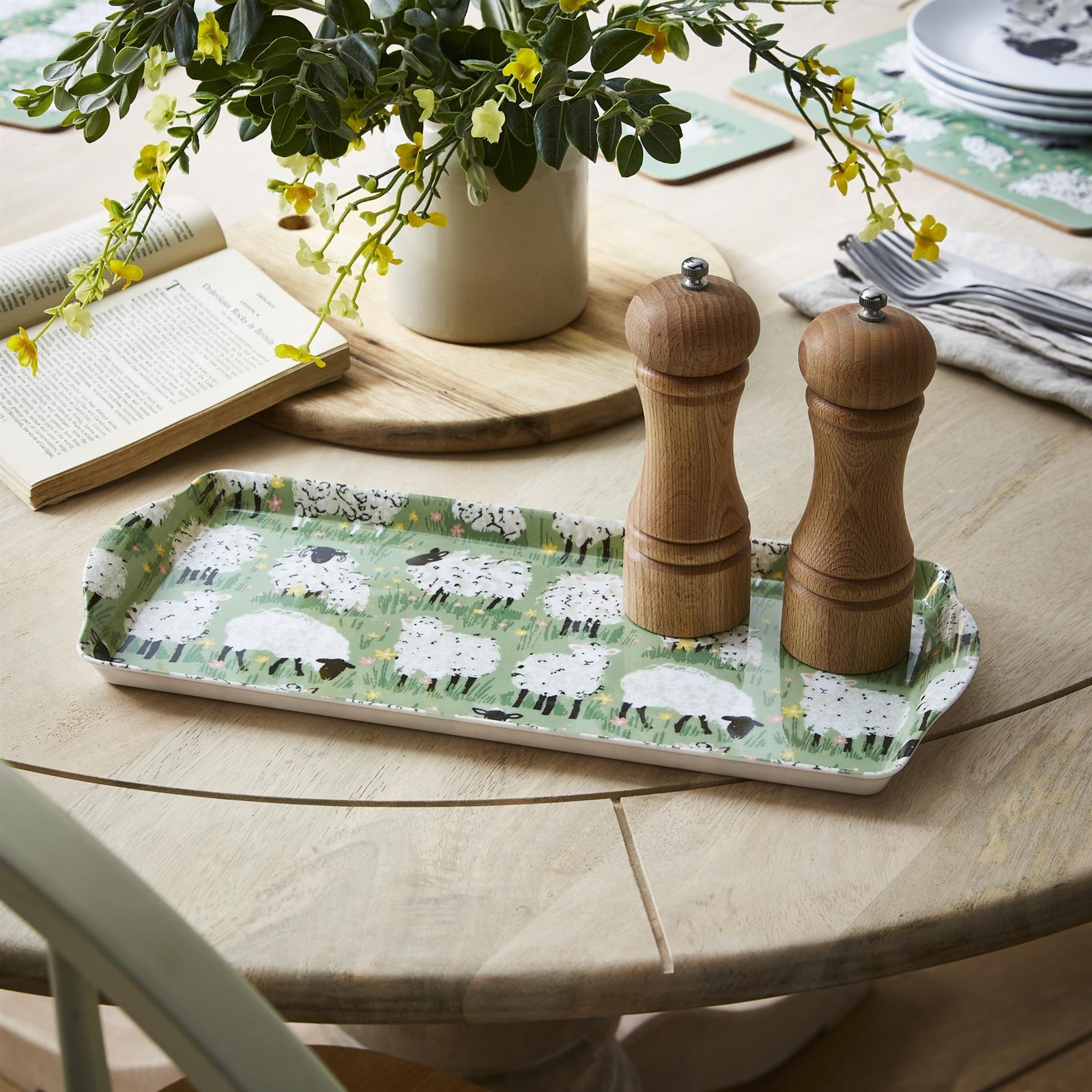 Woolly Sheep Melamine Decorative Tray - Image 2