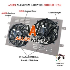 Aluminum Shroud+Fan For 1988-1999 CHEVY GMC TRUCK C/K 1500 2500 3500 5.7L