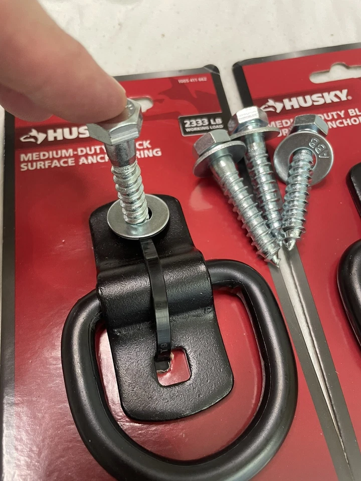X2 2 Pk Husky Medium Duty Black Surface Anchor Ring With Anchor Bolts - Image 3 of 4