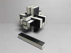 800+ Lego pcs! (2 lb 14 oz) 456 Puzzle Burr MADE FROM LEGOS unit 24!  Lt Gray — photo 3