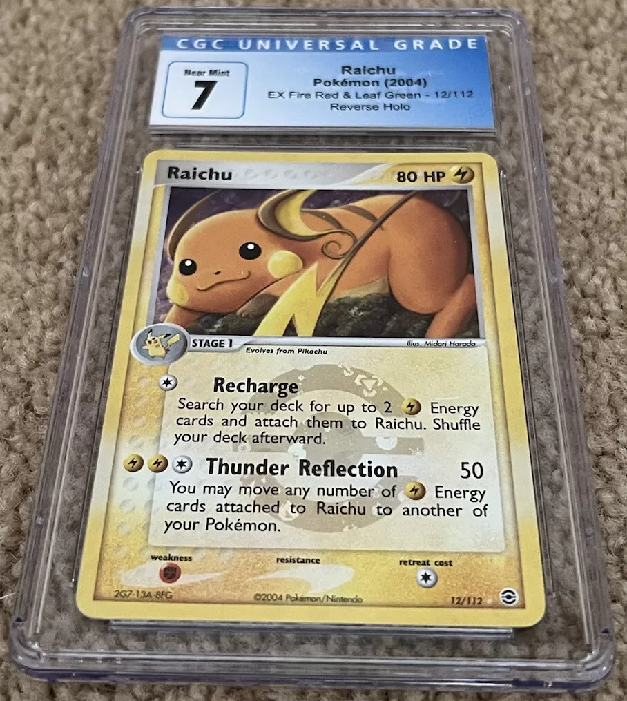 om Ældre borgere Mount Vesuv 2004 Pokemon Ex Fire Red &amp; Leaf Green Raichu Reverse Foil #12 PSA 7 |  eBay