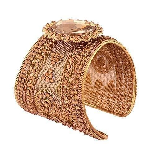 Traditional Gold Plated Fancy Kada Bracelet Bangles for Women Ethnic Classic