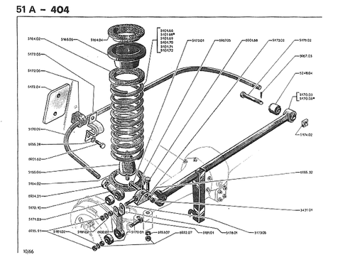 Appui sup. coupelle ressort AR Peugeot 403 2.369.797-> 404 404 C 504 L GR SR - Picture 4 of 6