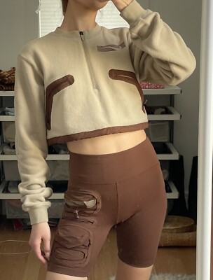 Nike x Travis Scott Cactus Jack Pullover Fleece Sweatshirt And Biker Shorts Set