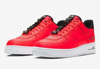 Nike Air Force 1 Low '07 Laser Crimson エア フォース 1 ロー NEW MEN'S NIKE AIR FORCE 1 AF1 LOW LASER CRIMSON DOUBLE AIR