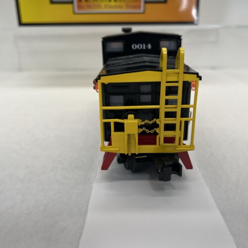 MTH RailKing 30-77378 Santa Fe Black Bonnet Ext. Vision Caboose New O #0014 Rare - Picture 12 of 18