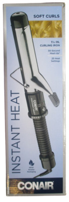 NIB Conair 1 1/4'' curling iron voltage 2 heat settings consistent heat