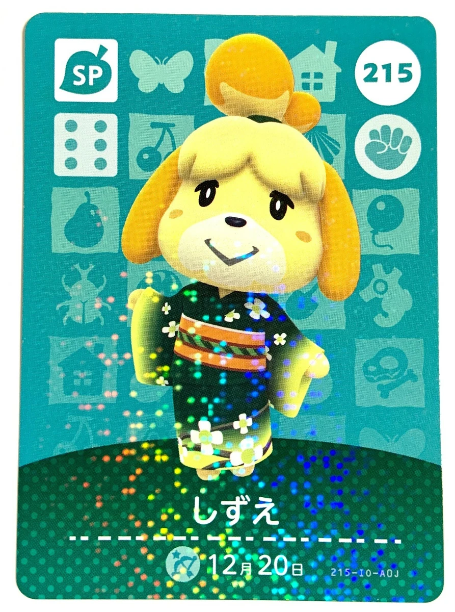Isabelle 215 Animal Crossing Amiibo Card Authentic Japanese
