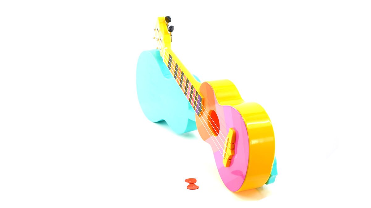 Ukulele Giocattolo Per Bambini 3+ Anni - Strumento Musicale Portatile In PP - Regalo Compleanno - Foto 4