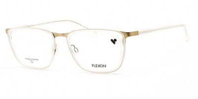 NEW Flexon E1139 971 Matte Crystal & Gold Flexible Titanium Eyeglasses 54/19/145