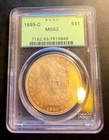 1885 O Moragan Silver Dollar PCGS MS 63 Old Holder