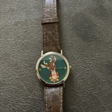 Vintage 1994 Rudolph The Red Nose Reindeer Watch TRx325-AS Leather