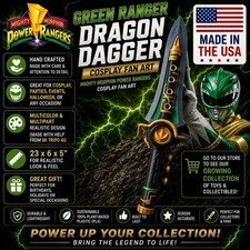 Green Power Ranger Dragon Dagger Realistic Fan Art Cosplay Costume MMPR USA Made