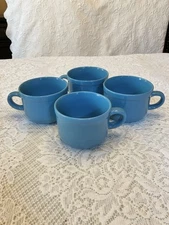 Set of 4 Turquoise Soup/Cereal/Coffee Mugs 20 oz New Stackable Dishwasher Safe