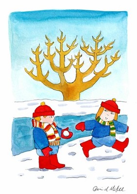 Mr Benn Autor David McKee Original Aquarell Die Schneefrau I