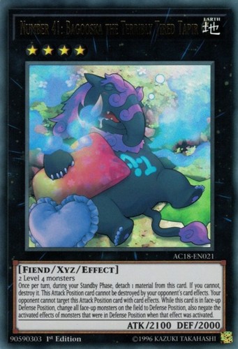 Number 41: Bagooska the Terribly Tired Tapir AC18-EN021 YuGiOh Advent Calendar 2018 card