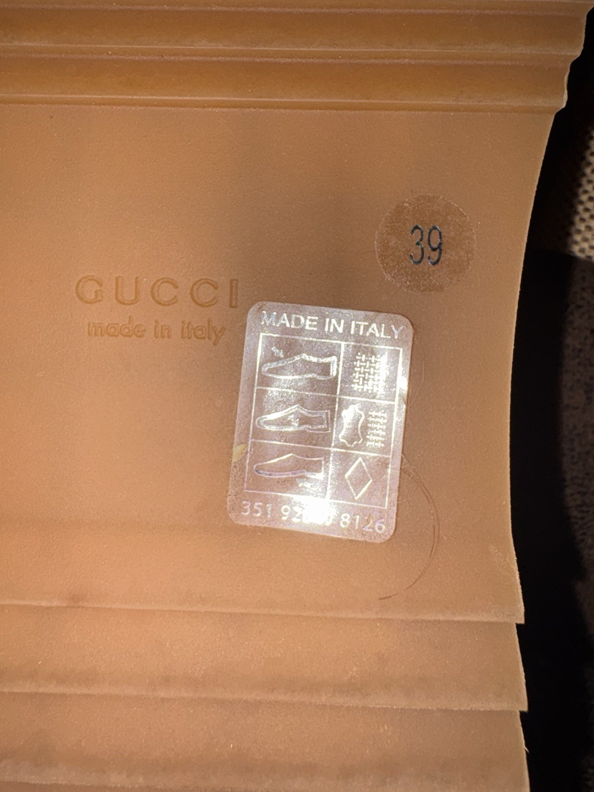 Gucci Logo Platform Slide Sandals Beige Brown Women's EU 39 Canvas Leather thumbnail 5