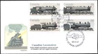 🍁Canada  #1074a Block   "Canadian Locomotives"  Brand New 1985  Fleetwood Cover