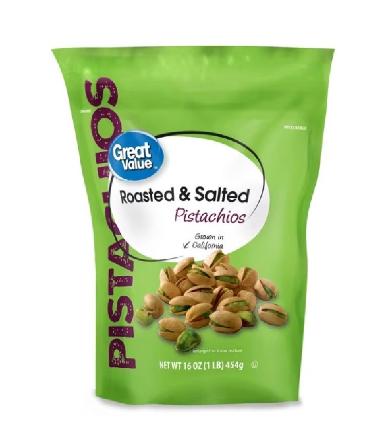 Great Value Roasted & Salted Pistachios, 16 oz Resealable Bag | eBay