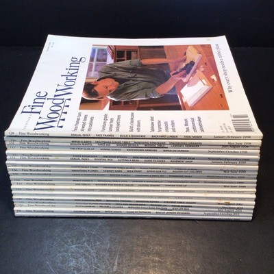 18 Fine Woodworking Magazines, 1998-2001, Issue #128-152, Vtg, Taunton s