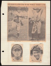 Red Ruffing George Pipgras Signed 8